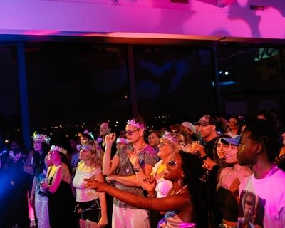 people enjoying live music at the walker art center