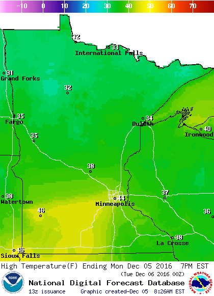 Brief return to the 40s; windy with falling temps Tuesday