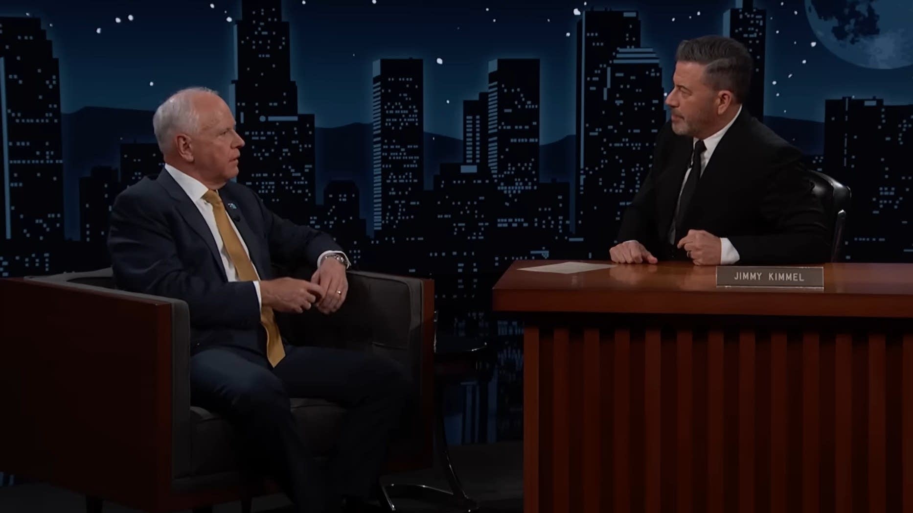 Gov. Tim Walz talks Trump targeting Minnesota on ‘Jimmy Kimmel Live!’