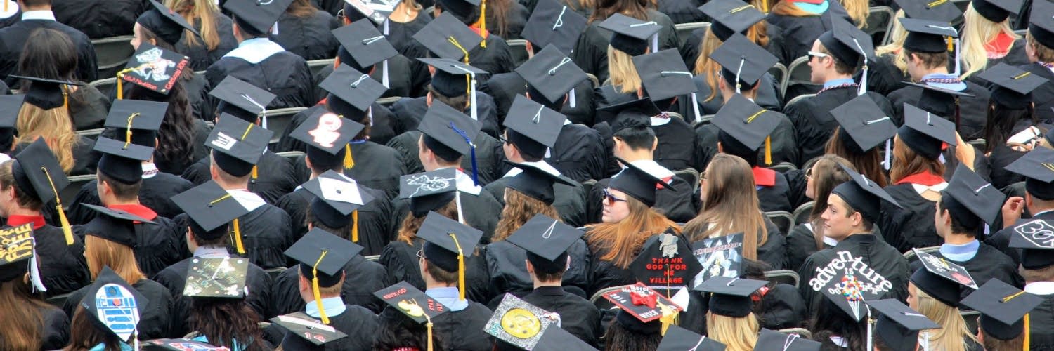 crowd of graduates