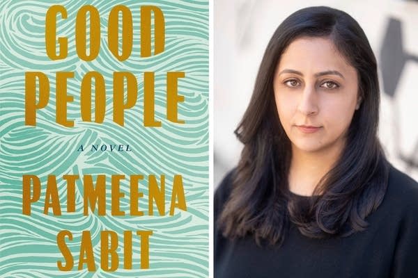 The book cover of "Good People" with an author photo of Patmeena Sabit.