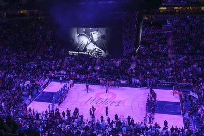 Garry George “Jellybean” Johnson honored before Wolves game