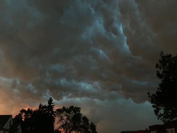 Storm clouds over the Twin Cities