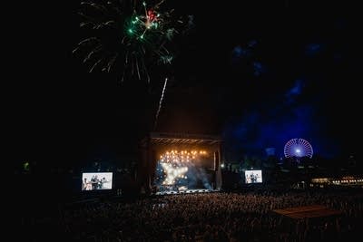 Fireworks above Grandstand stage