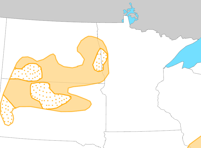 Drought develop or persist area
