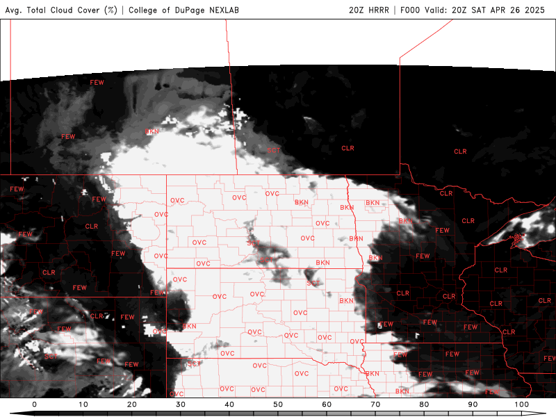 Cloud cover 4 p.m. to 10 p.m. Saturday