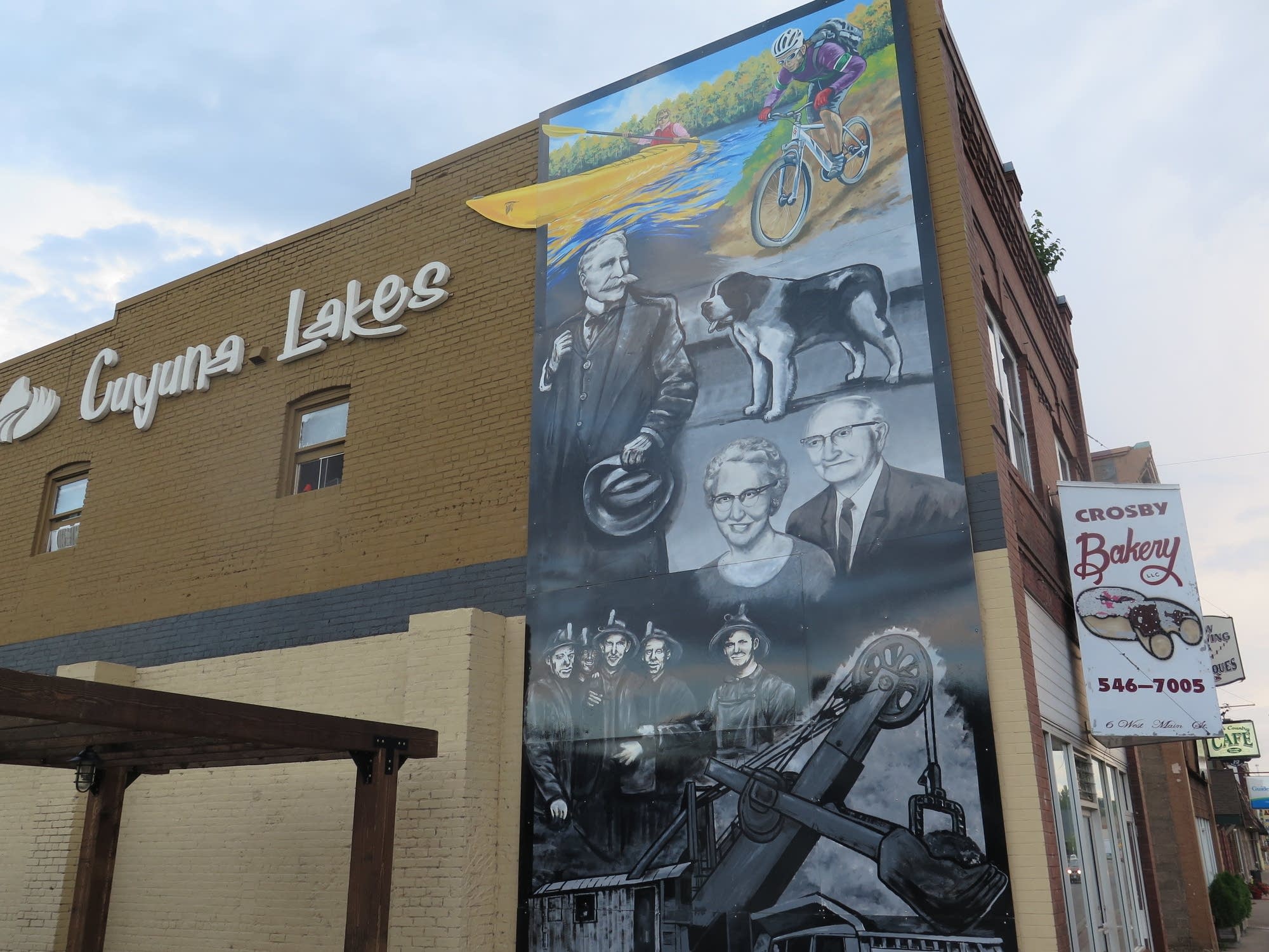 A mural in downtown Crosby, Minn.