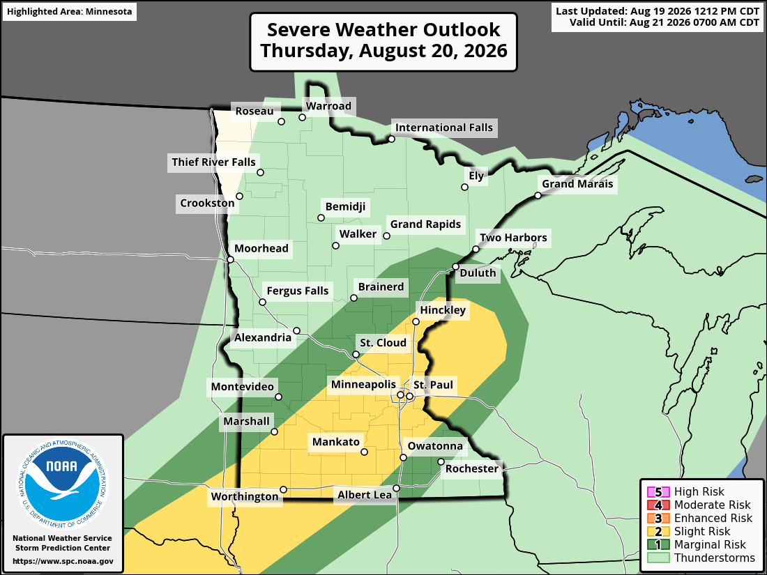 Severe weather threat for Thursday