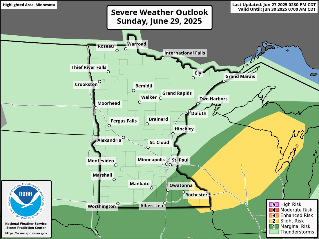 Severe outlook Sunday