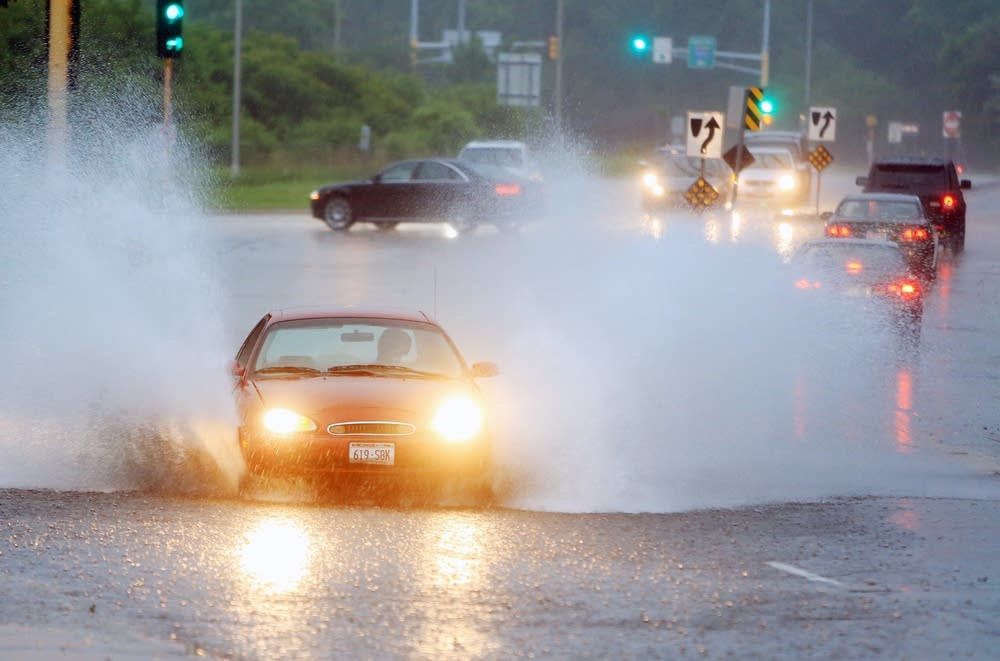 Street flooding along W. 50th St. near Edina City