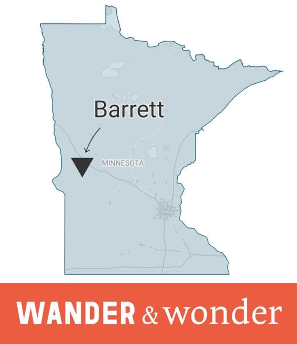 A locator map of Barrett, Minnesota