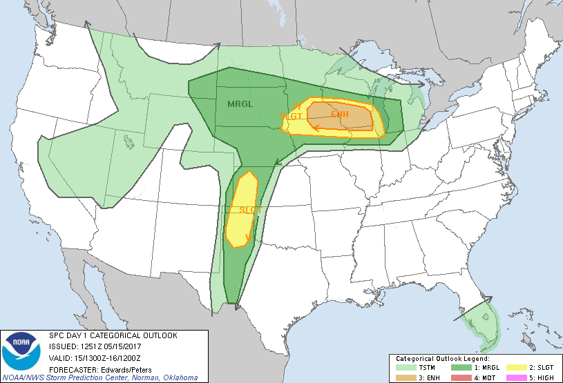 May 15 - Mon severe risk
