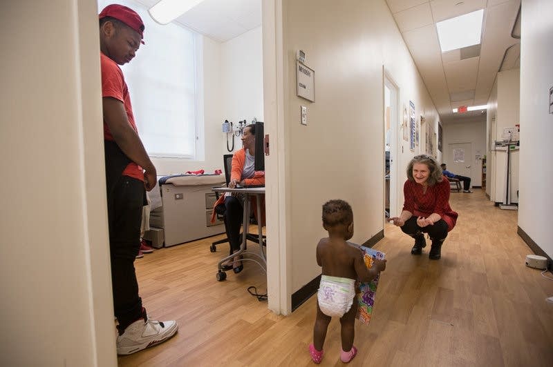 D'Monte and Kiera stop by the clinic because their daughter has a fever.