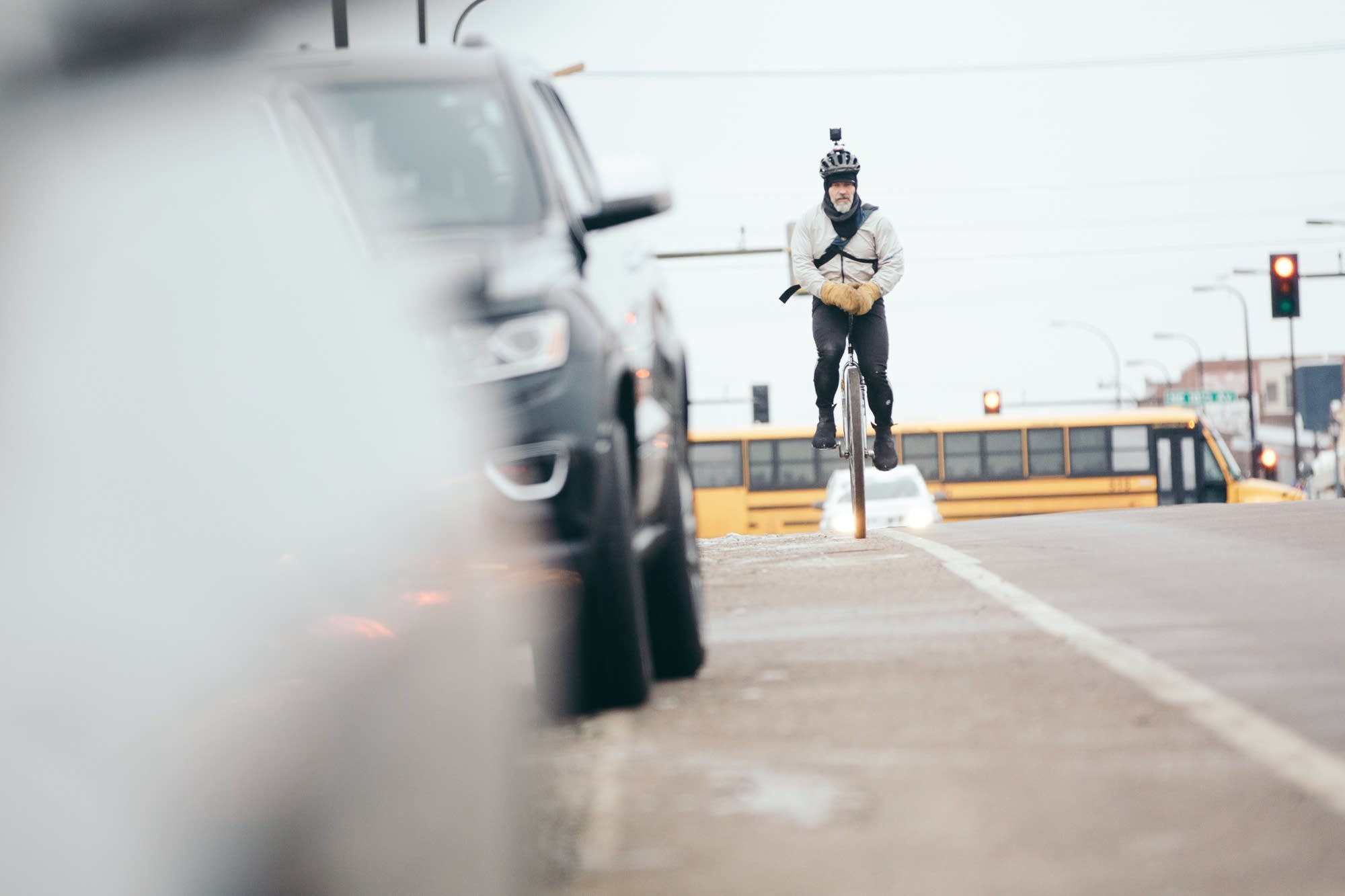 One wheely unusual winter commute Man unicycles through Minneapolis