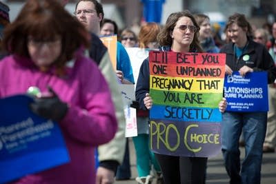 Abortion rights supporters