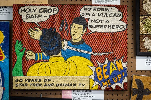 Crop artwork at the state fair