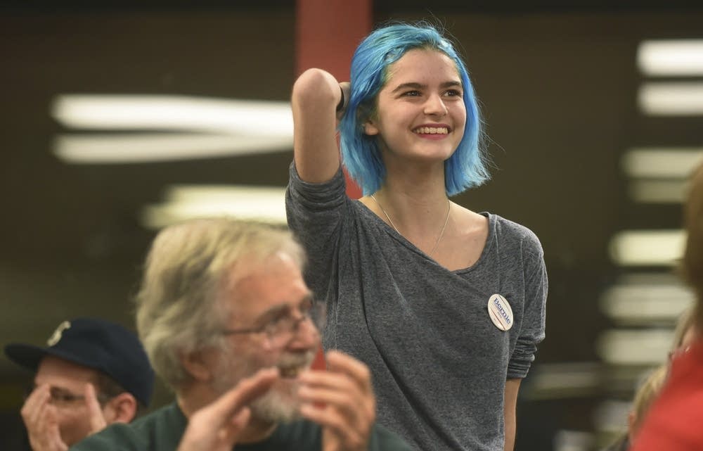 Taylor Koep, 18, volunteered at her caucus.