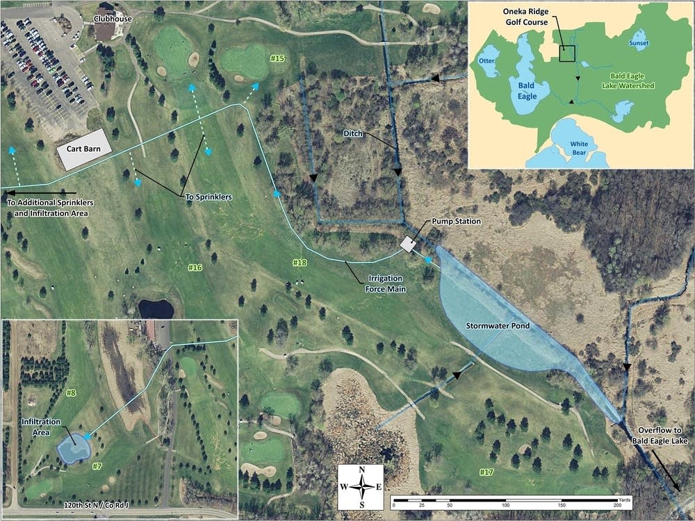 Map of water reuse irrigation project