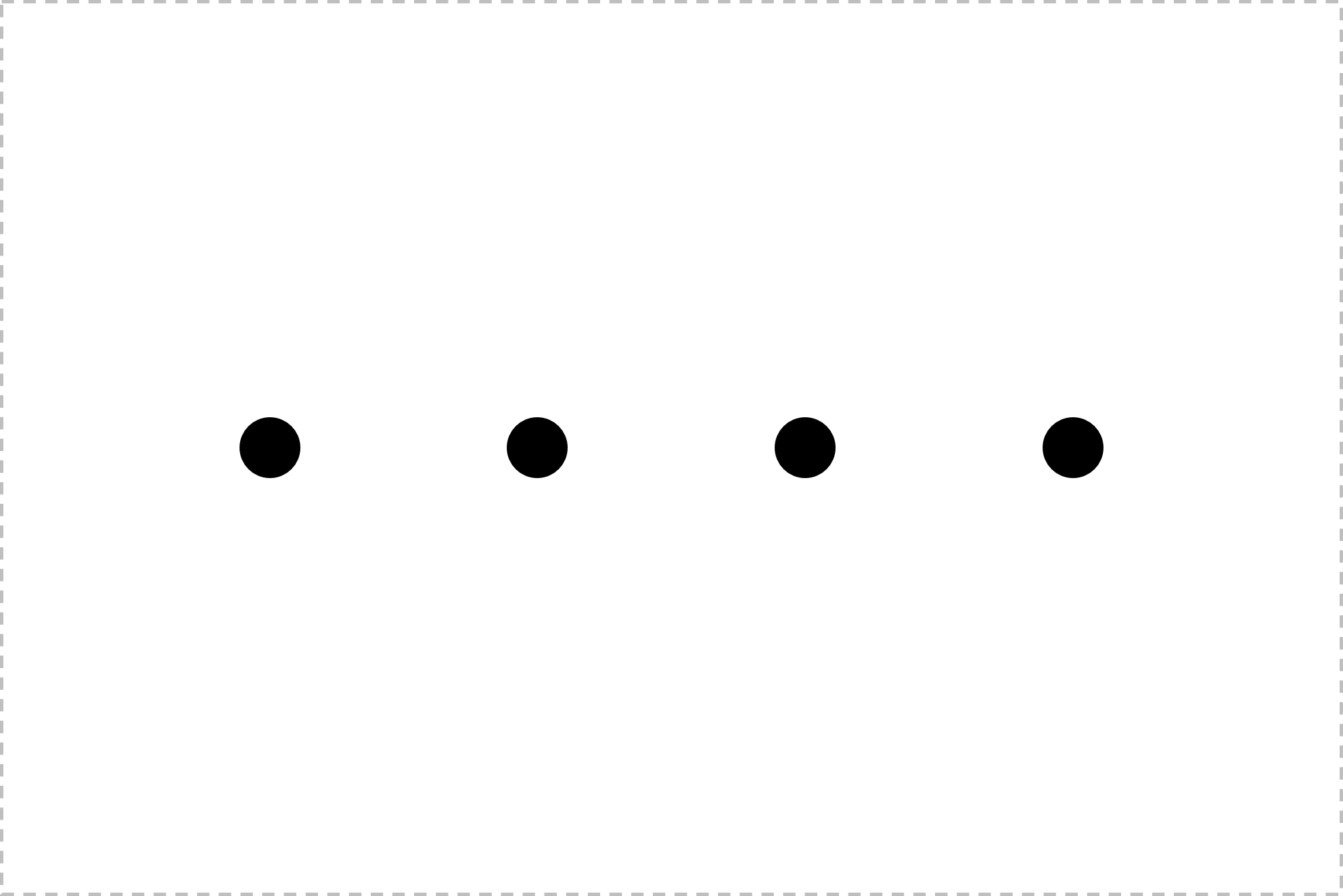 Four dots to represent staccato notation