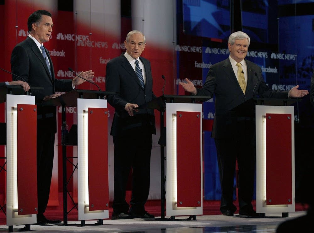 Mitt Romney, Ron Paul, Newt Gingrich