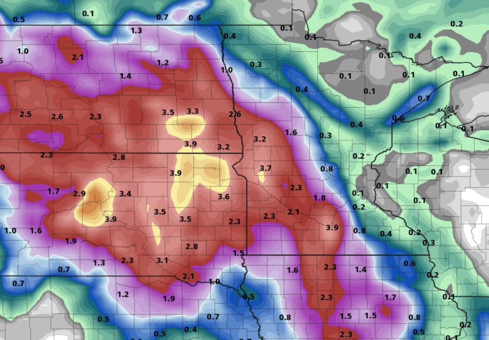 Canadian model precipitation output 