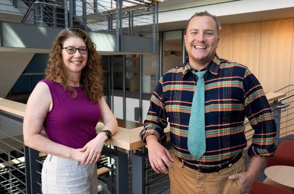 two people pose for a portrait