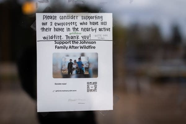 A sign on a door