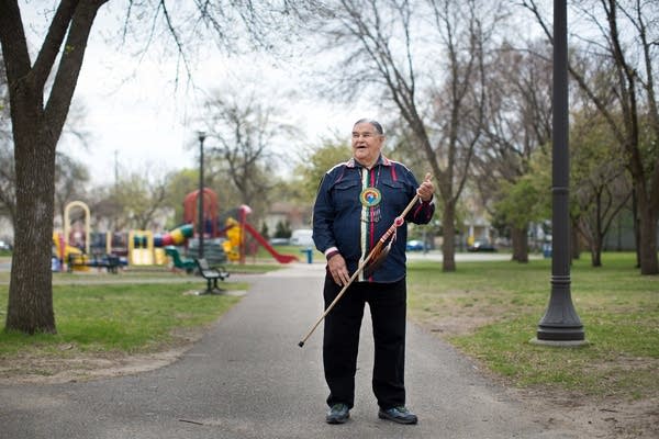 Native American activist Clyde Bellecourt