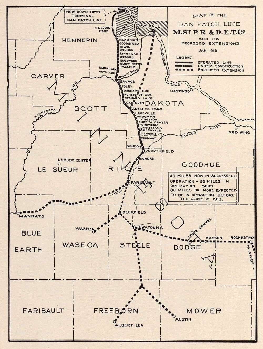 1913 Dan Patch route