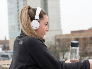 Woman with headphones