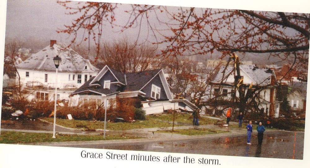 Damaged houses