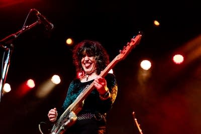 Christy Costello and band performing on stage