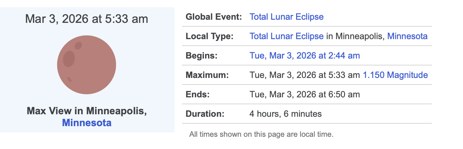 lunar eclipse