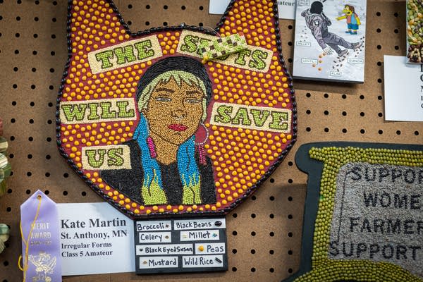 Crop artwork at the state fair