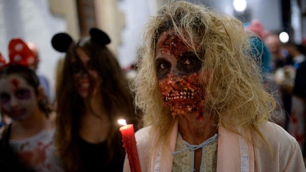 Preparing for the zombie apocalypse can prepare you for all kinds of disasters. Above, a Zombie Walk in Sitges, Spain, in 2018.