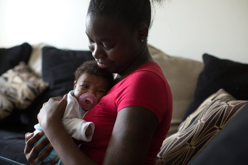 Ananka Young with her two-week-old daughter