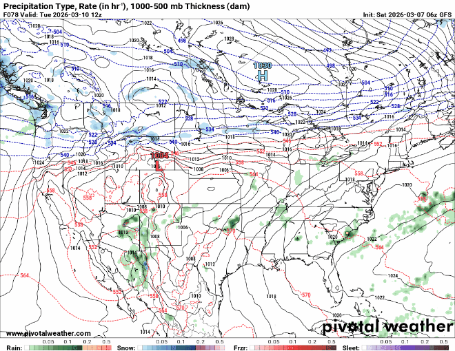 Forecast precipitation Tuesday 6 a.m. through Saturday 6 a.m.