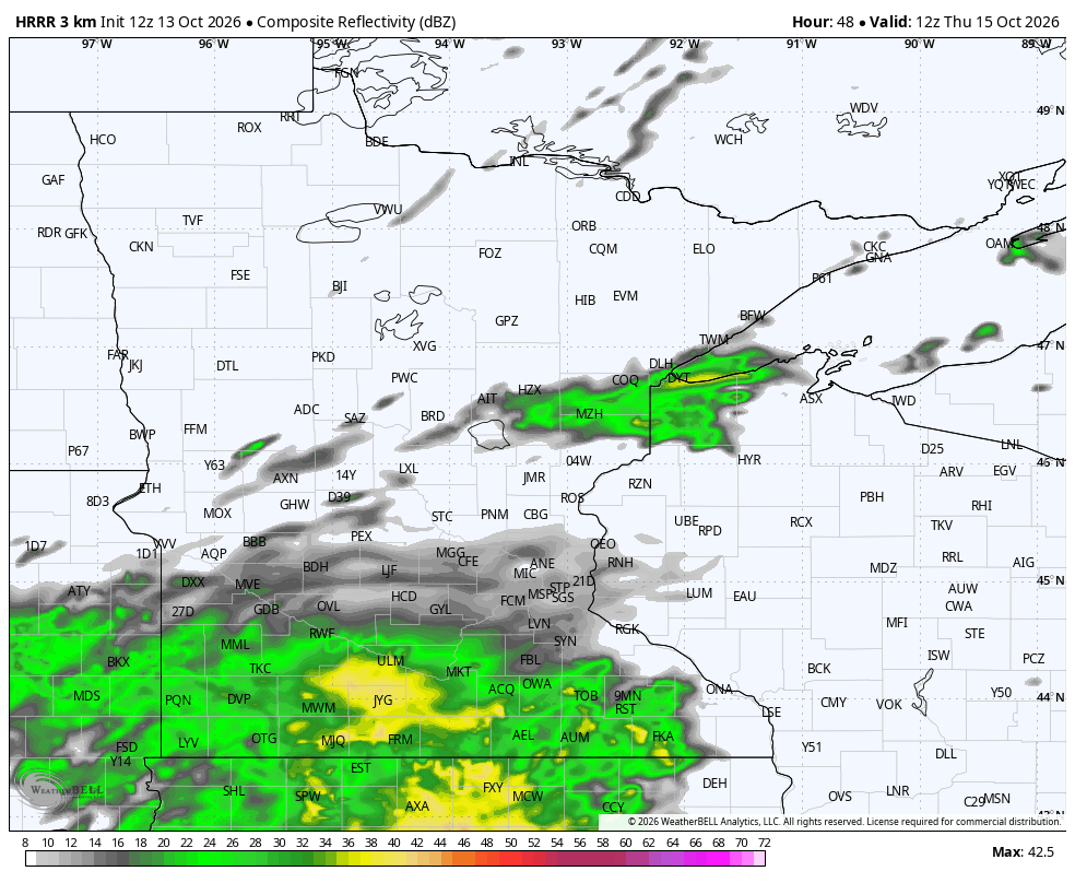 rain gets here Thursday