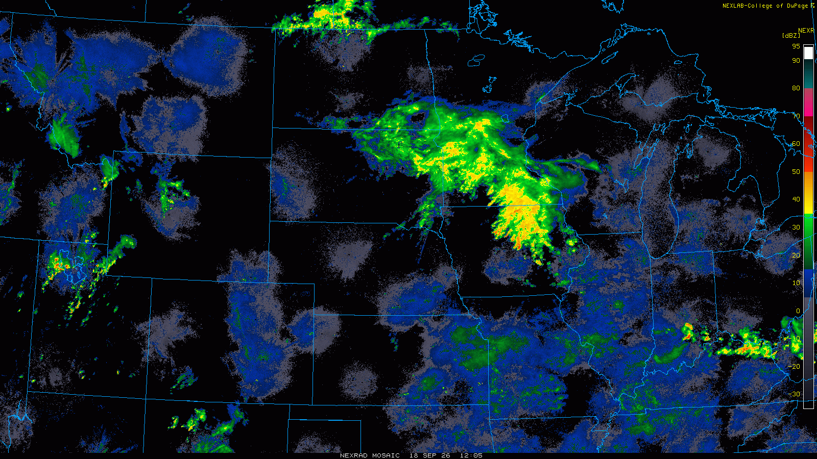 Radar loop from 7 a.m. to noon Friday