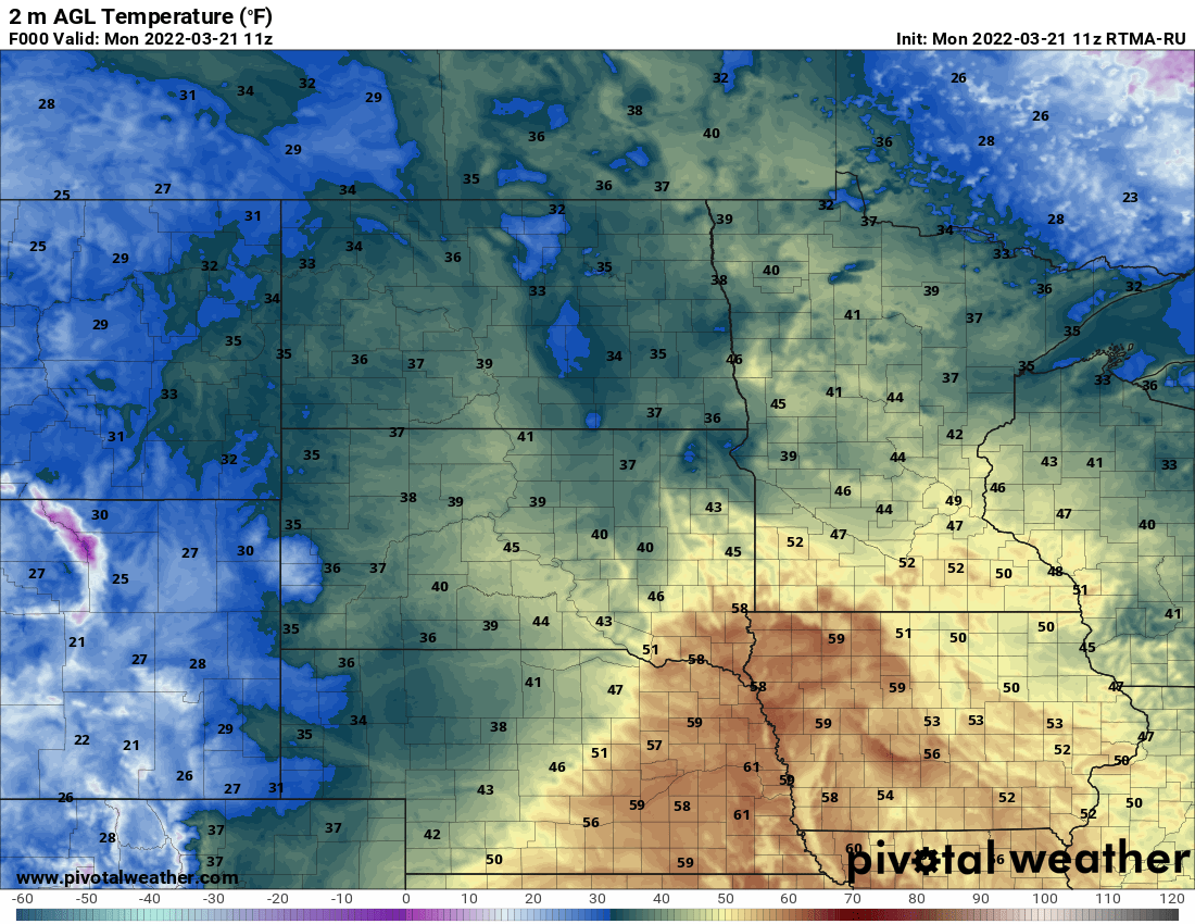 temps early MON