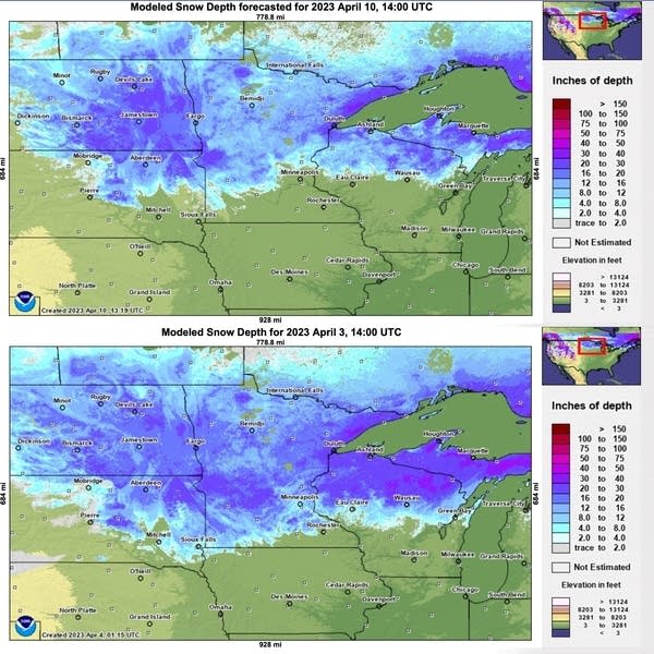 snow cov change