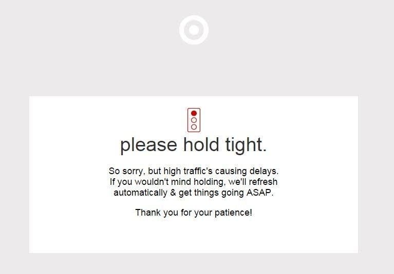 Target website down on Cyber Monday