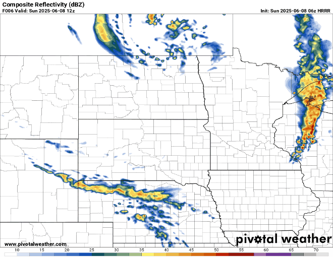 Forecast precipitation Sunday 7 a.m. to Monday 7 a.m.