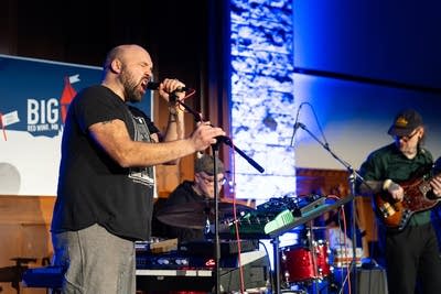 Band performing on stage