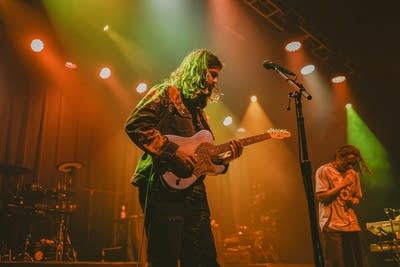 Band performing on stage