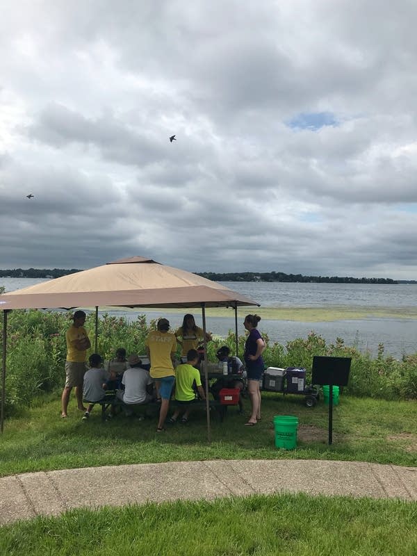 Students at YMCA Lake Exploration Camp on Lake Minnetonka