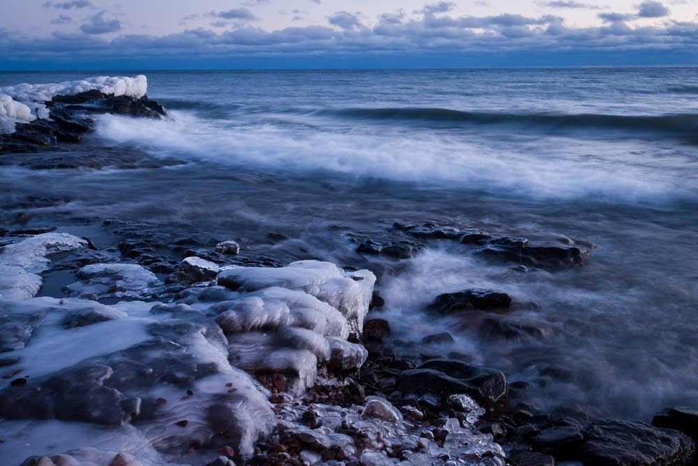 Lake Superior coast, Grand Marais in winter