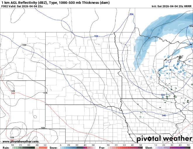 Forecast precipitation Saturday 5 p.m. to midnight
