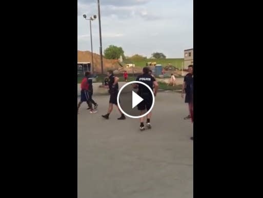 In Fargo, cops make a splash on the court