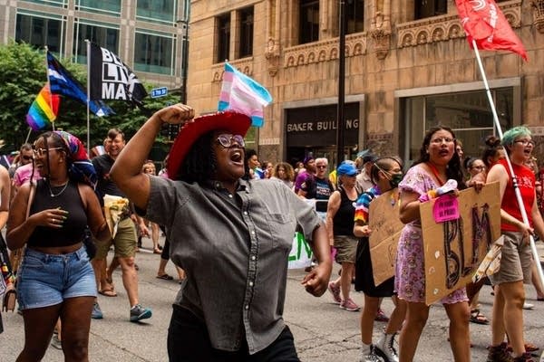 Photos: Hundreds gather for Taking Back Pride march in Minneapolis